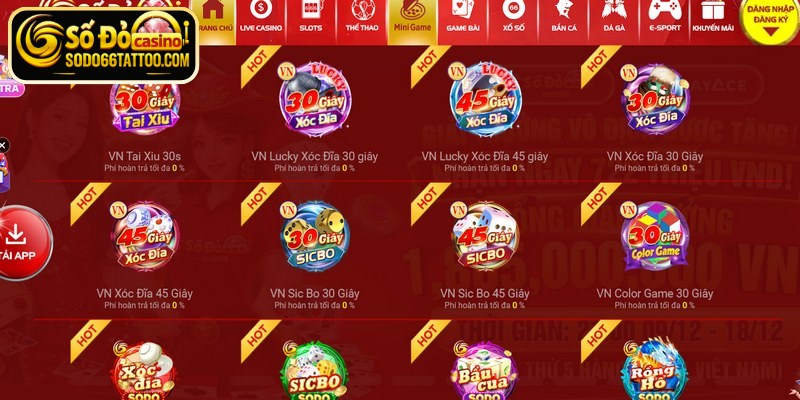 Nhà cái SODO66 cung cấp nhiều trò chơi hot, thu hút đông đảo người chơi